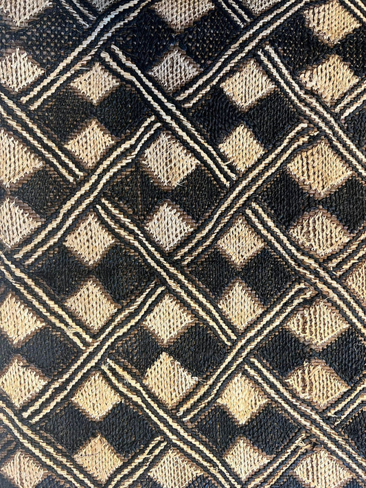 Tapis Kuba - Velours du Kasaï - Décoration murale - African art - 65x65 cm