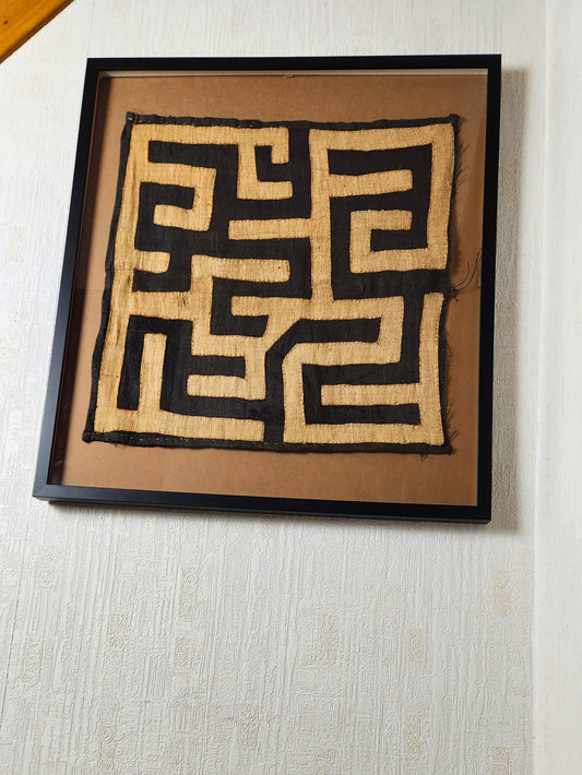 Tissu Kuba à cadre rectangle