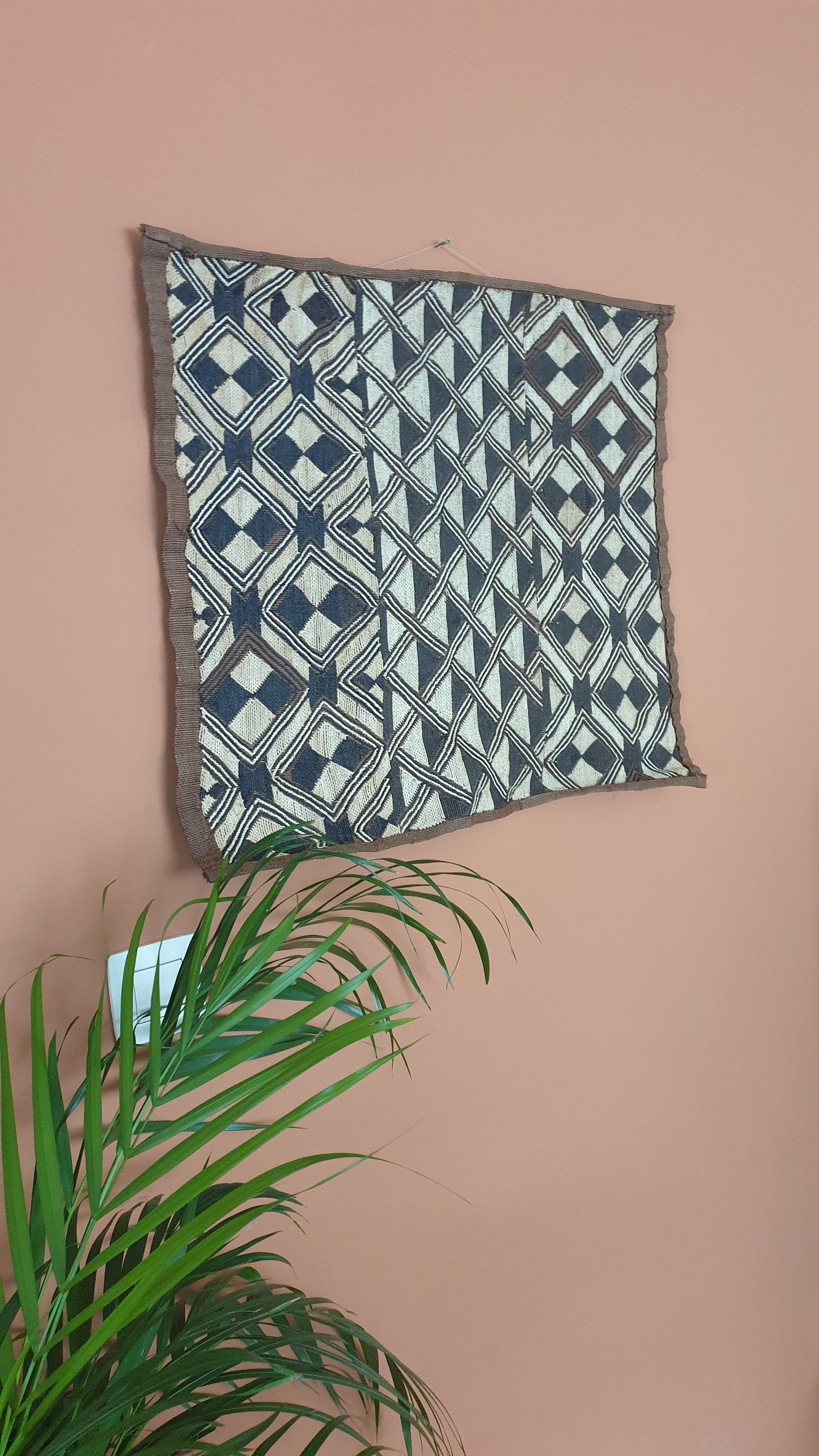 Tapis Kuba - Velours du Kasaï - Décoration mural - Art tribal - Art éthnique